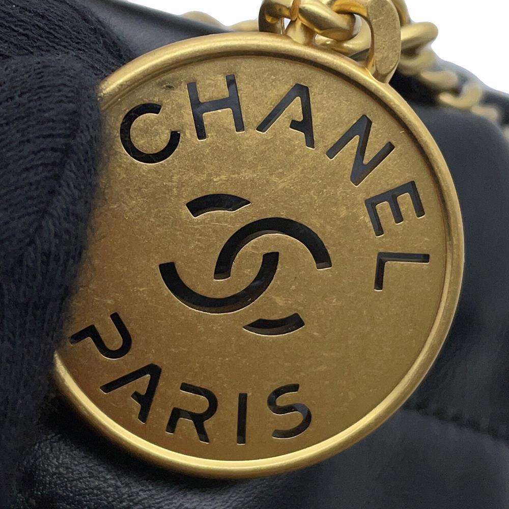 CHANEL CHANEL 22 ChainShoulder BlackAS3980 Shiny Calf Leather Size Mini