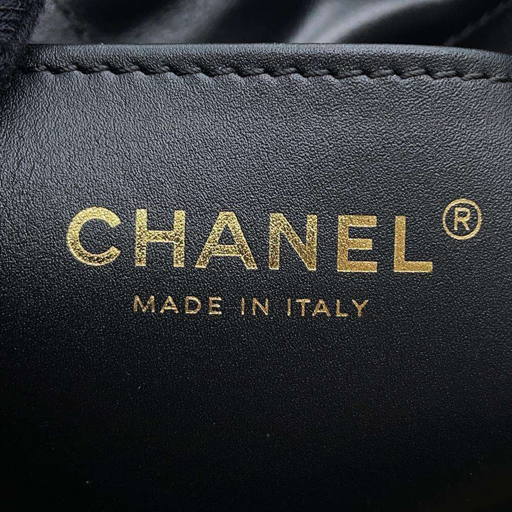 CHANEL CHANEL 22 ChainShoulder BlackAS3980 Shiny Calf Leather Size Mini