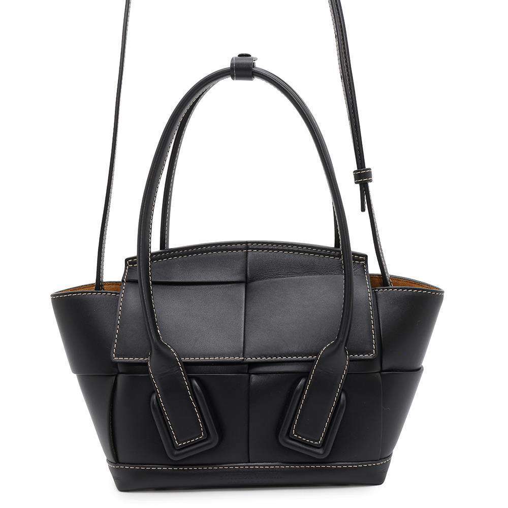 Bottega Veneta Miniza Arco 2way Handbag Black600606 Leather Size Small