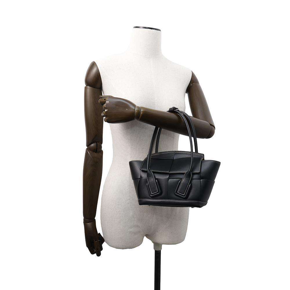 Bottega Veneta Miniza Arco 2way Handbag Black600606 Leather Size Small
