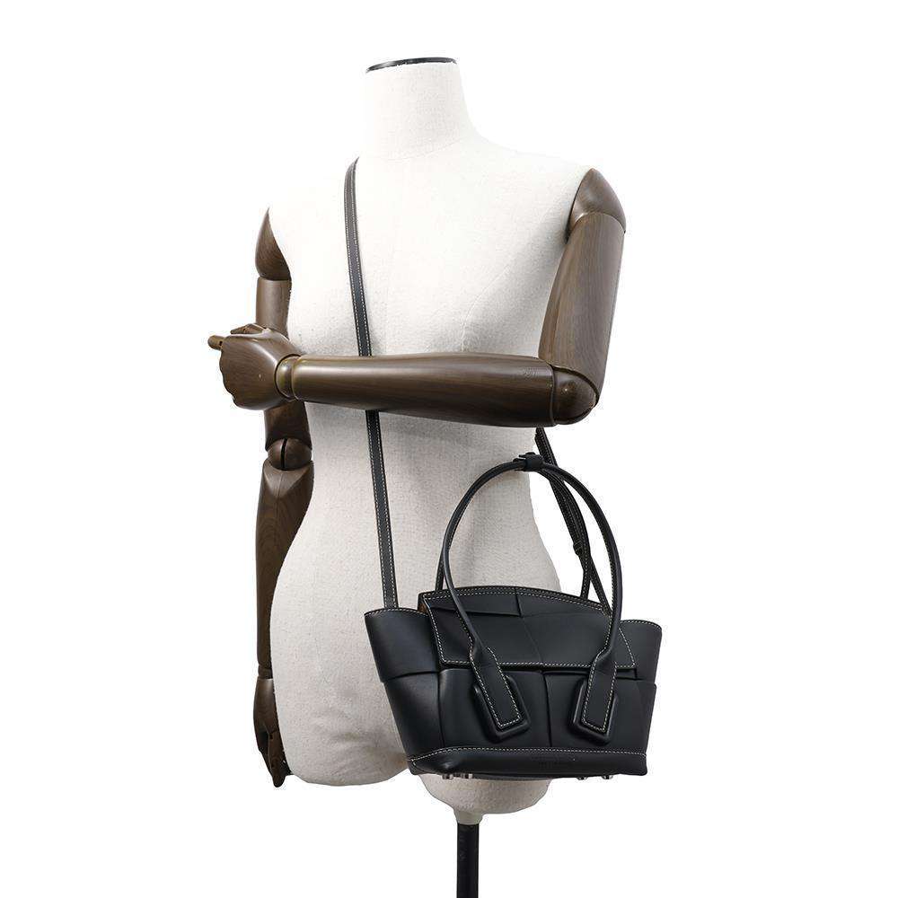 Bottega Veneta Miniza Arco 2way Handbag Black600606 Leather Size Small