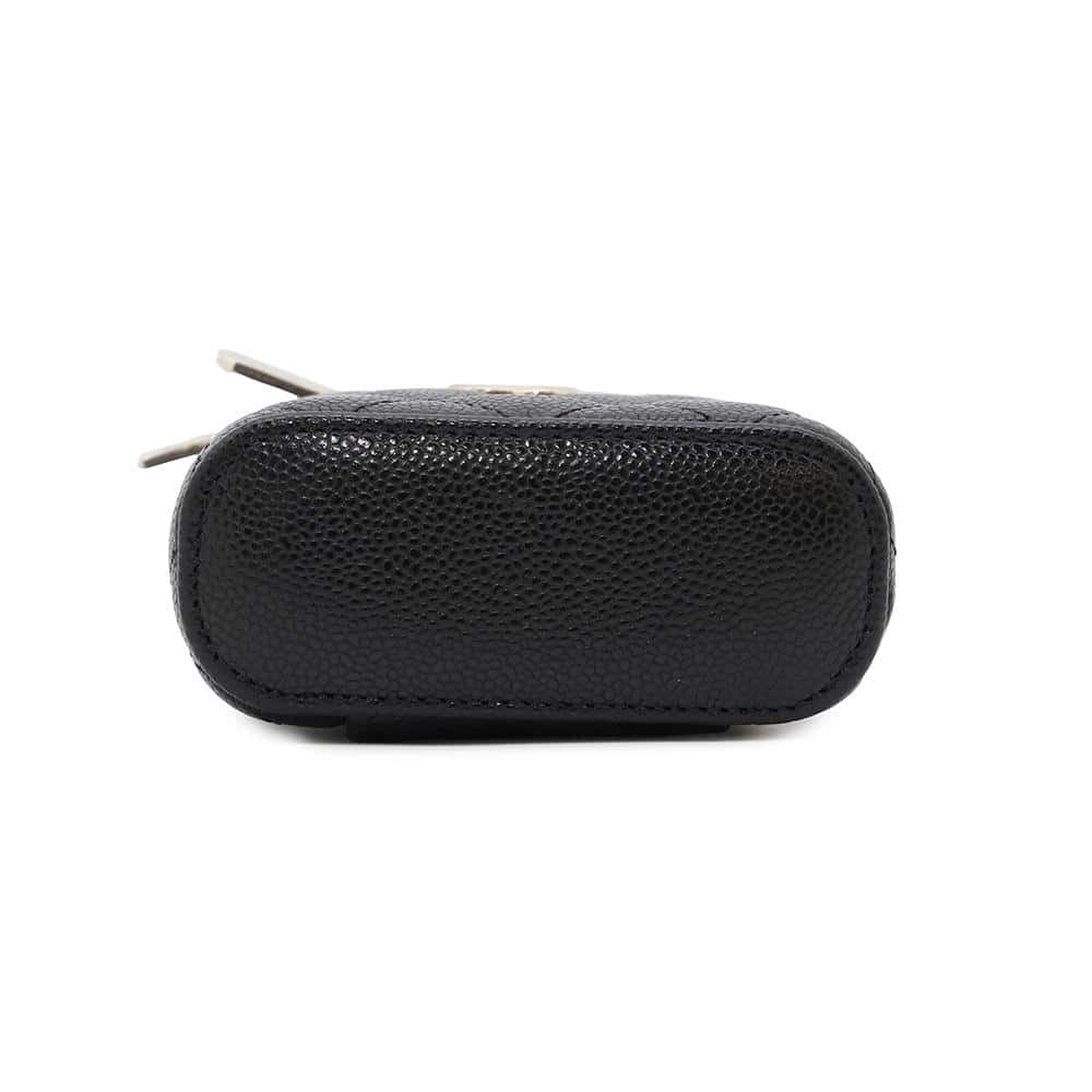 CHANEL Matelasse Vanity Case Shoulder Bag BlackAP2503 Caviar Leather Size Small
