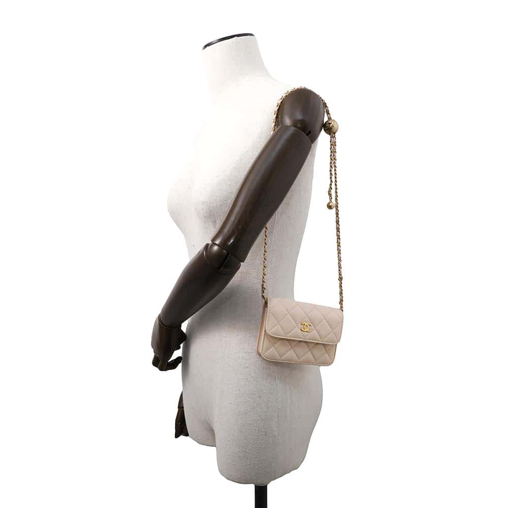 CHANEL Matelasse ChainClutch Bag PinkAP1628 Lambskin Size Mini