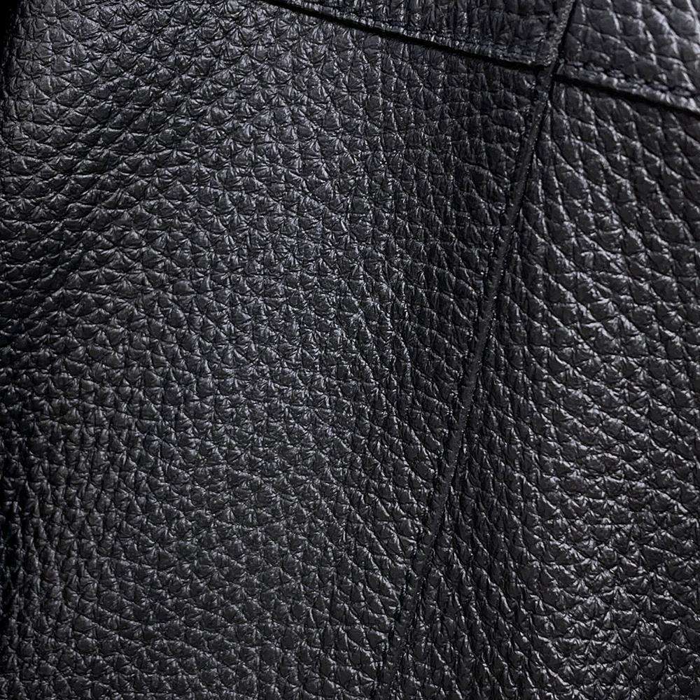 HERMES one piece Size 34 Black Deer Leather100%