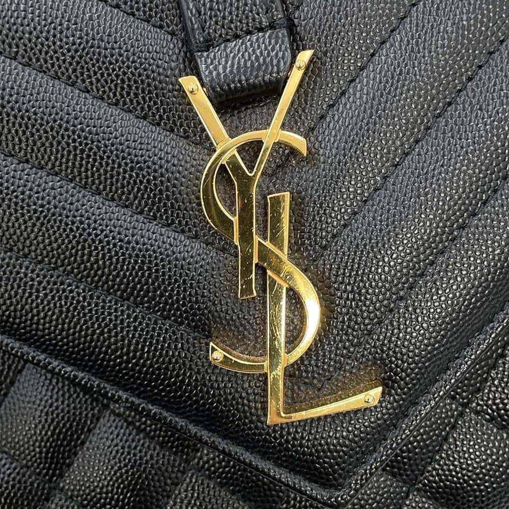 SAINT LAURENT PARIS Envelope ChainShoulder Bag Black600185 Calf Leather Size Medium