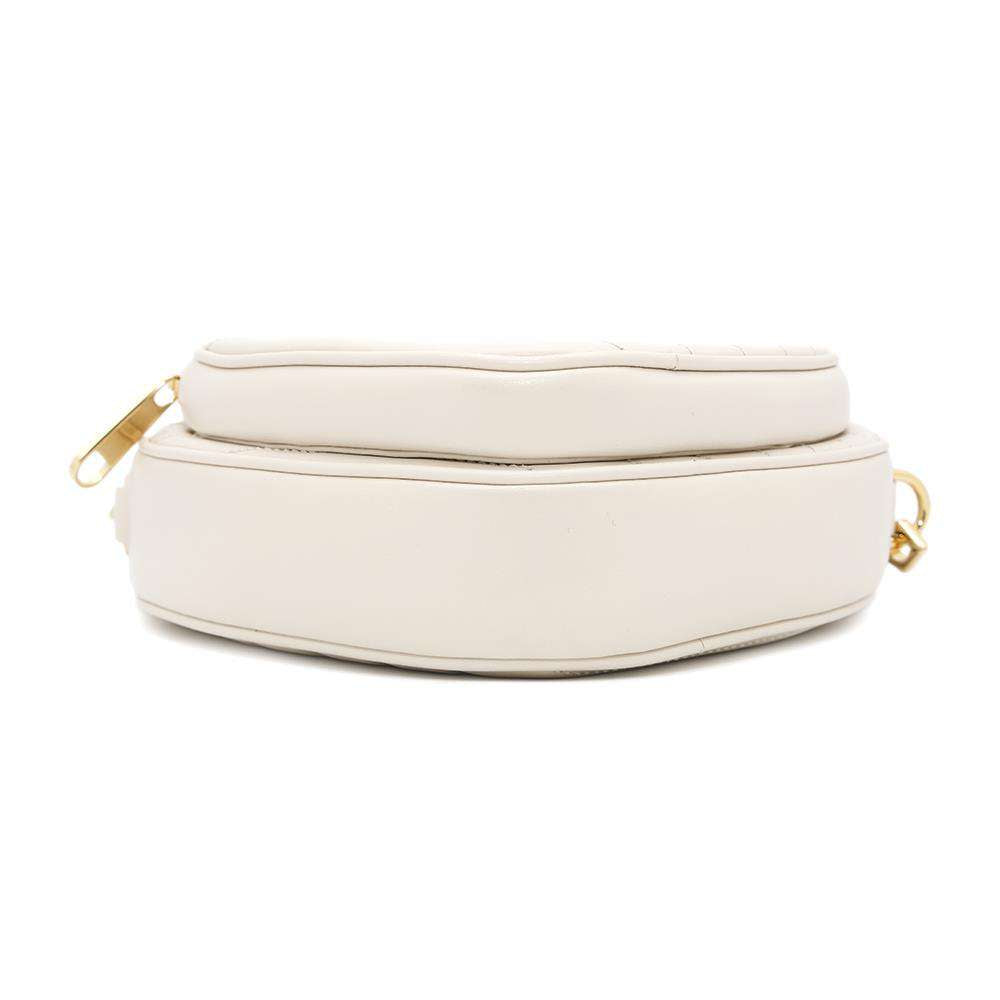 GUCCI Interlocking G heart Ivory751628 Leather