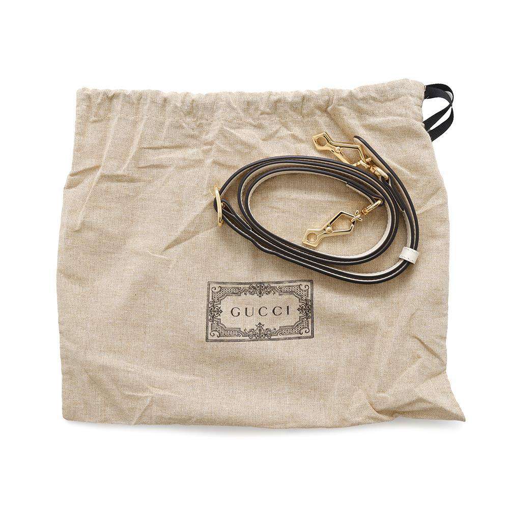 GUCCI Interlocking G heart Ivory751628 Leather