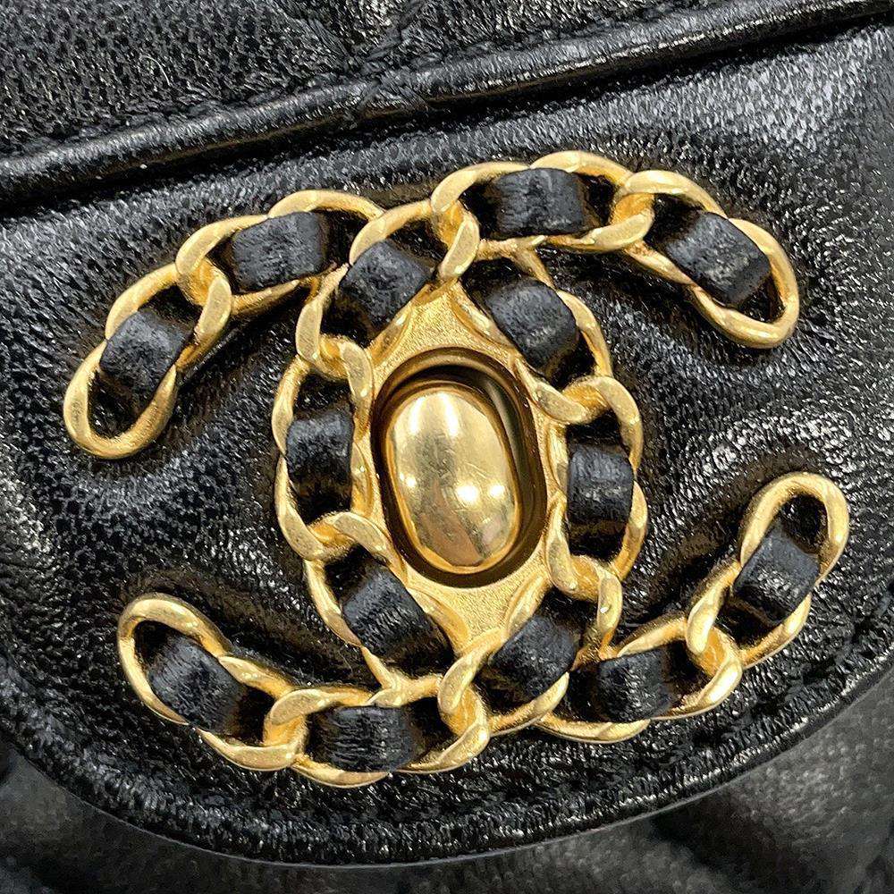 CHANEL Top Handle Matelasse ChainShoulder Bag BlackAS4362 Lambskin