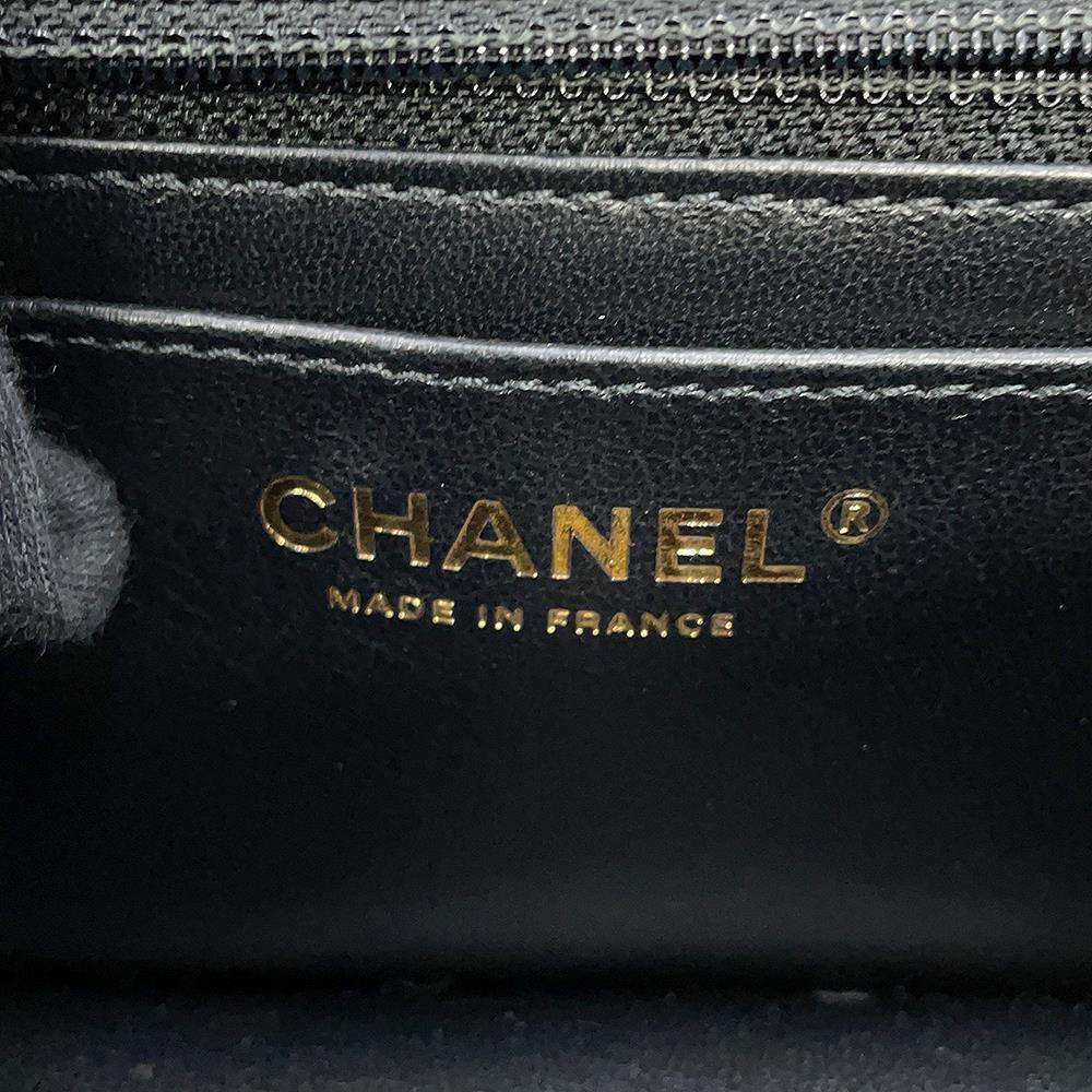 CHANEL Top Handle Matelasse ChainShoulder Bag BlackAS4362 Lambskin