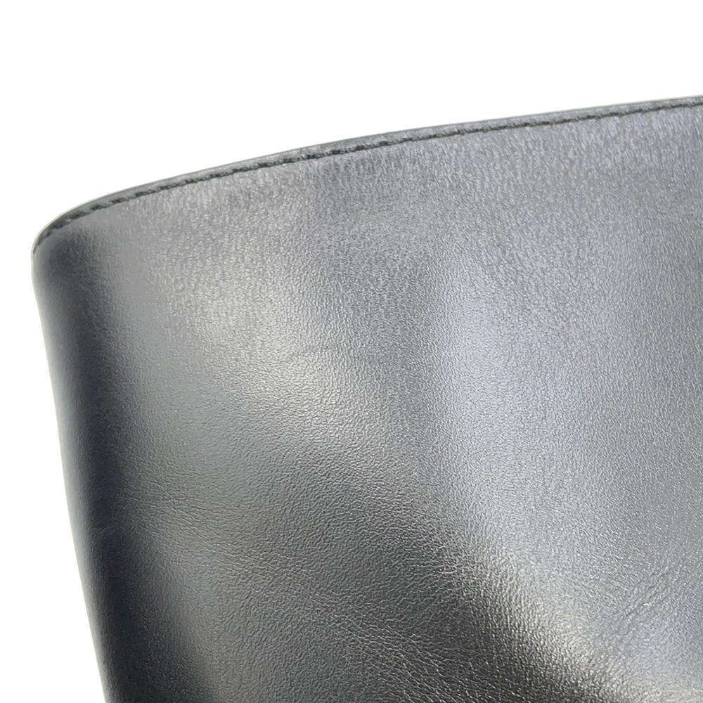 CHANEL CC Logo Chain short boots BlackG39170 Leather Size 37 1/2