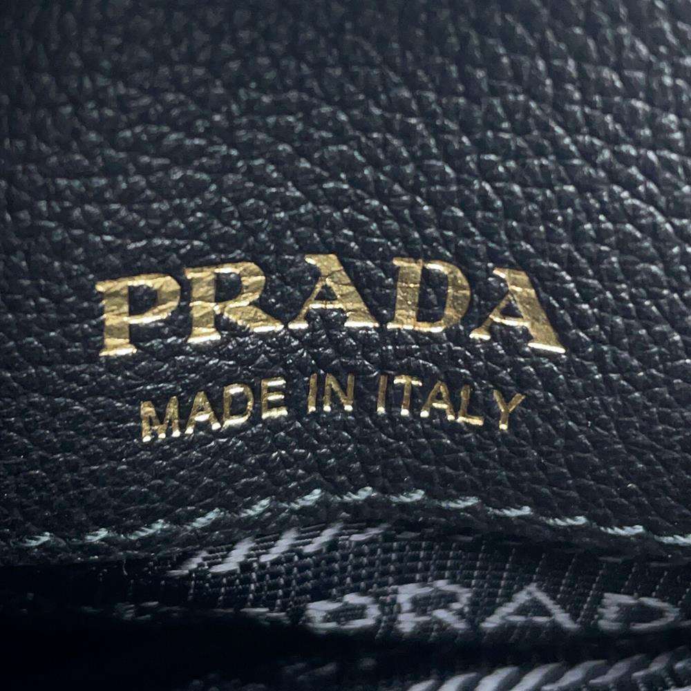 PRADA Mini Tote Bag Black1BG539 Soft Grain Leather