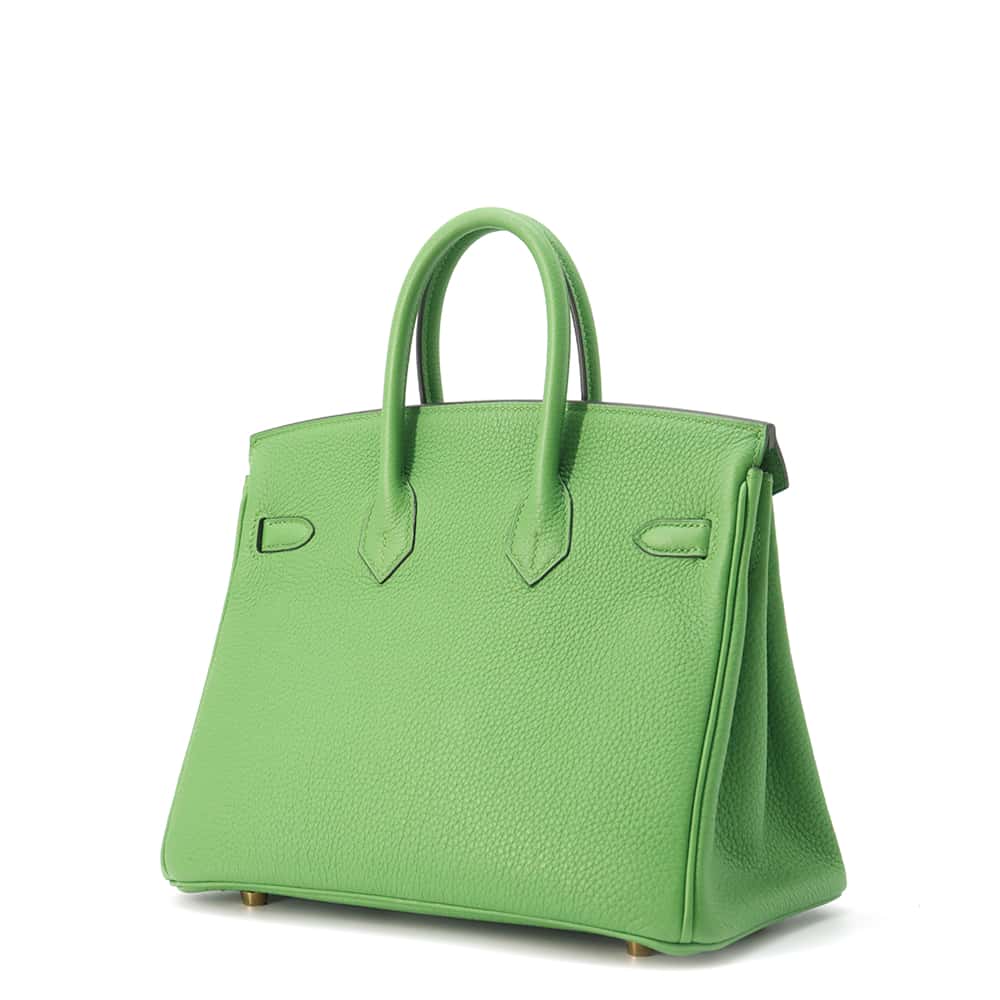 HERMES Birkin Vert Yucca Togo Leather Size 25