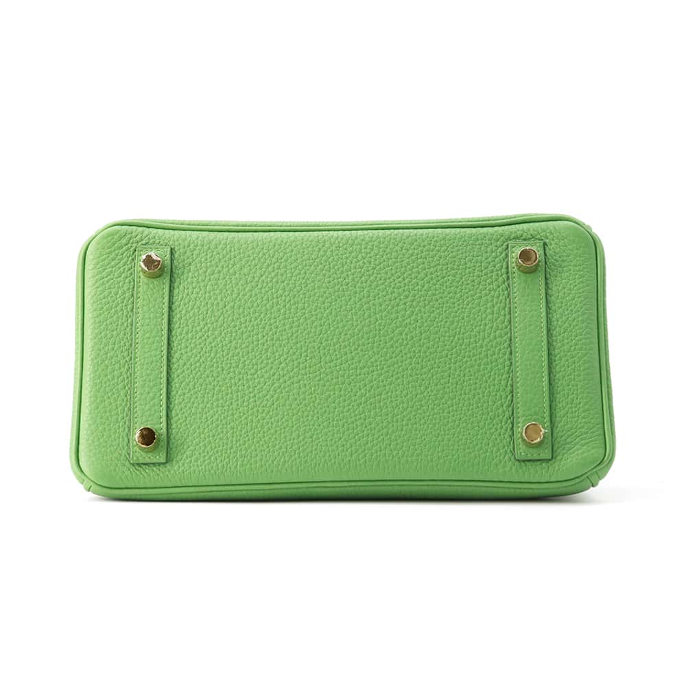 HERMES Birkin Vert Yucca Togo Leather Size 25