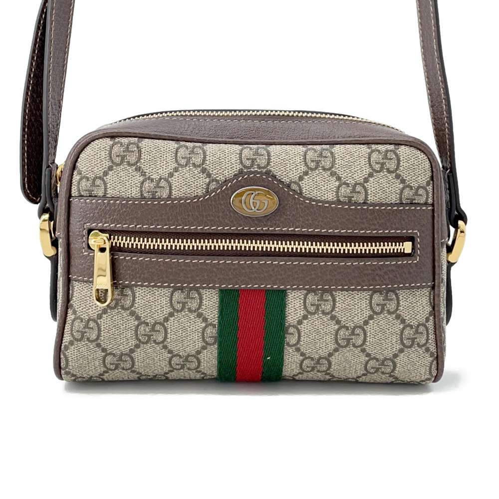 GUCCI Ophidia GG Supreme Shoulder Bag Beige/Brown517350 PVC Leather