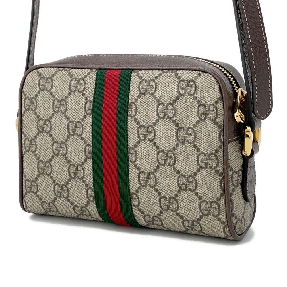 GUCCI Ophidia GG Supreme Shoulder Bag Beige/Brown517350 PVC Leather