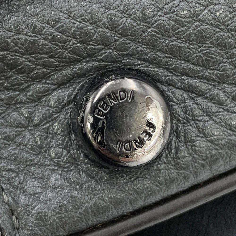 FENDI Peekaboo Icy You Gray/Brown7VA530 Leather Size Mini