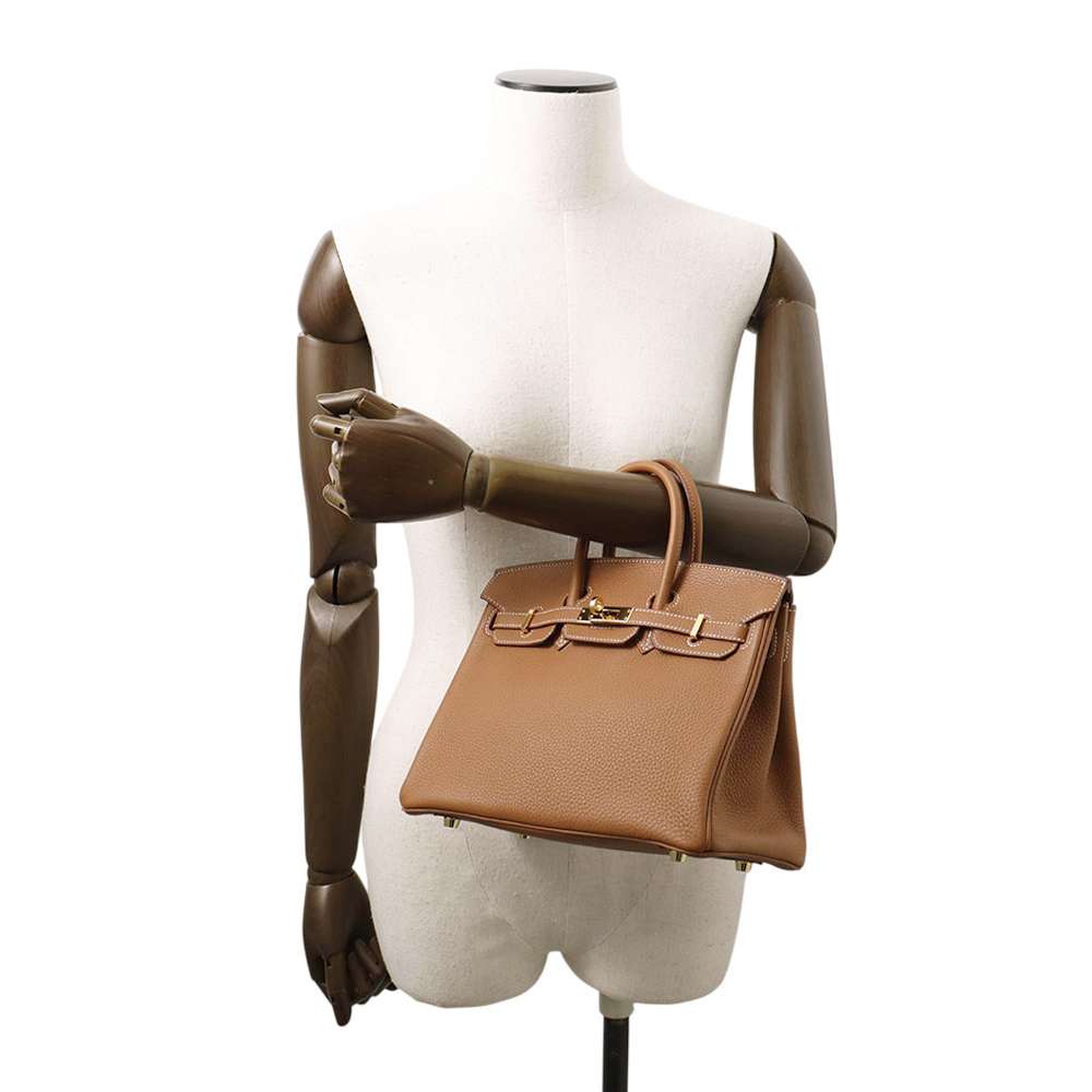 HERMES Birkin Gold Togo Leather Size 25