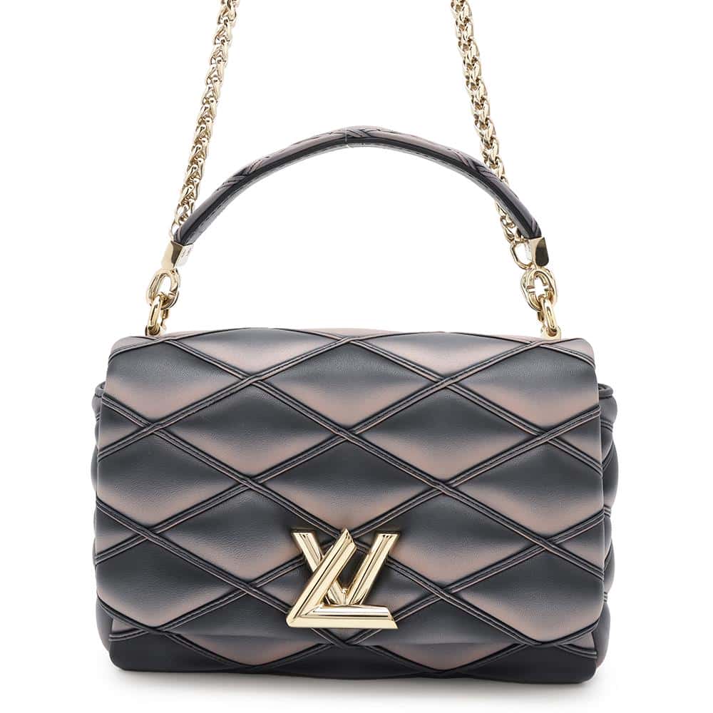 LOUIS VUITTON GO-14 Black/PinkM23569 Lambskin Size MM