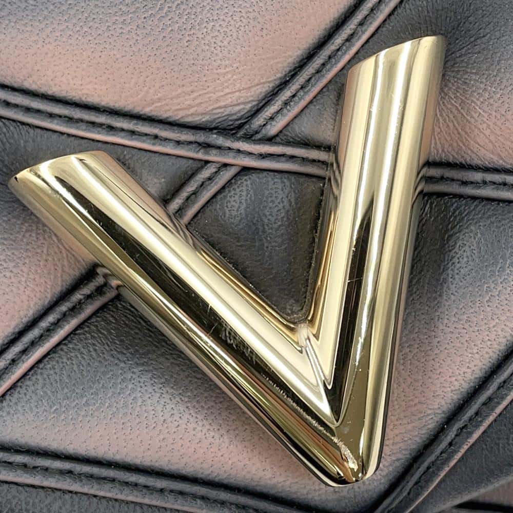 LOUIS VUITTON GO-14 Black/PinkM23569 Lambskin Size MM