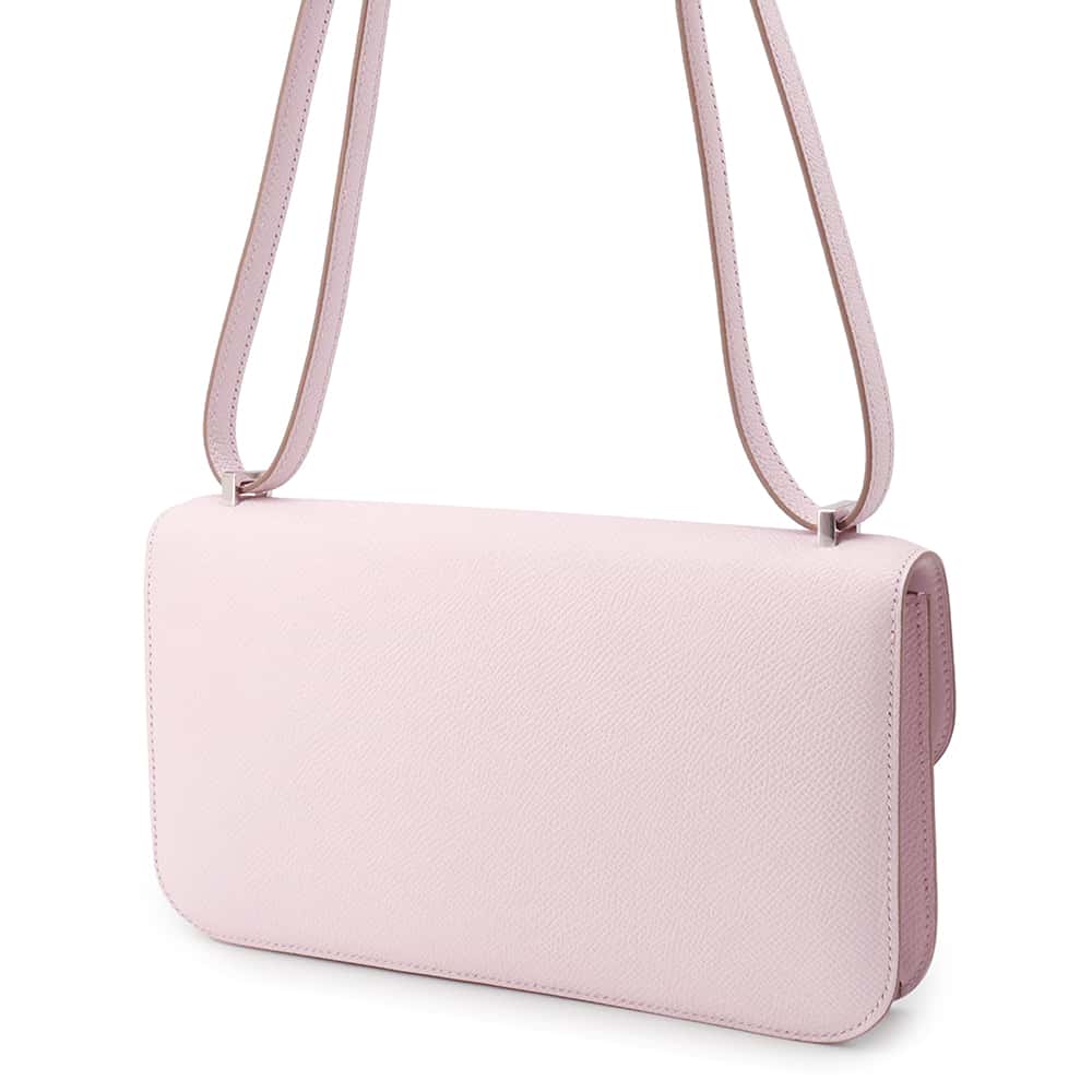 HERMES Constance Elan mauve pail Epsom