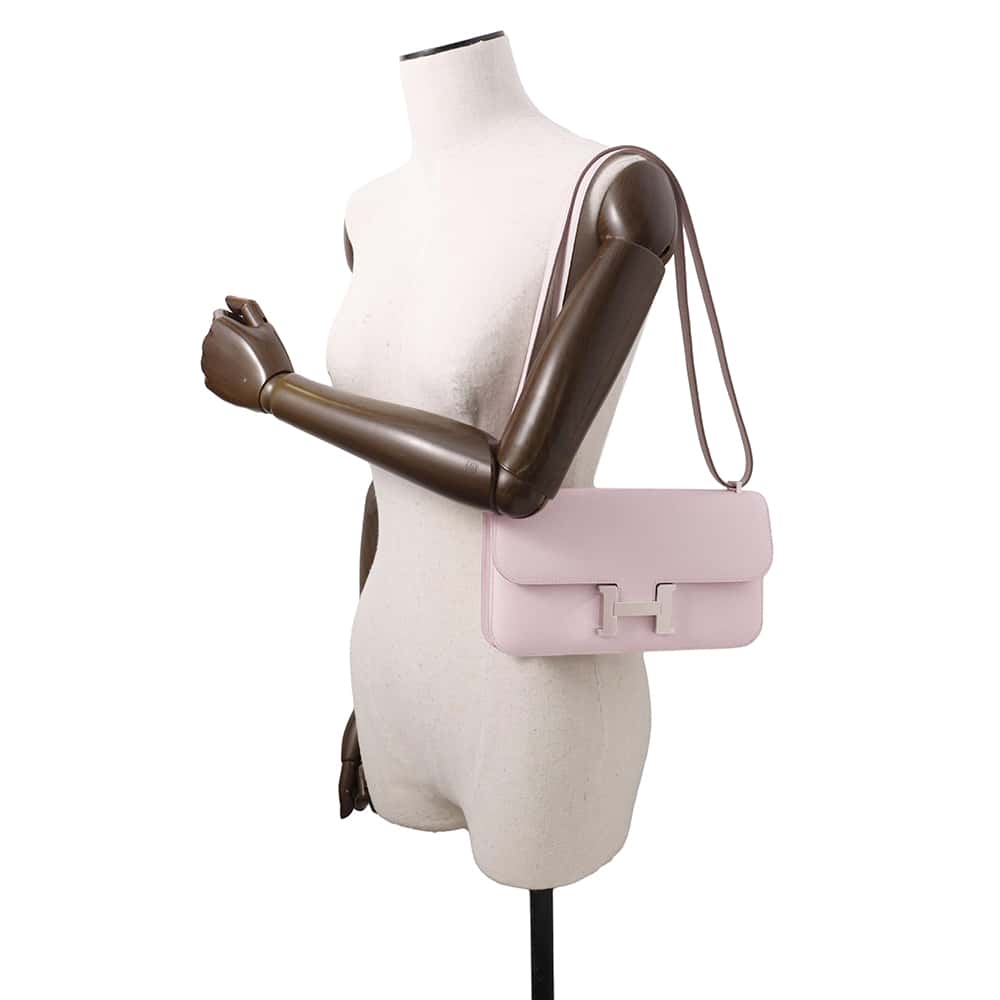 HERMES Constance Elan mauve pail Epsom