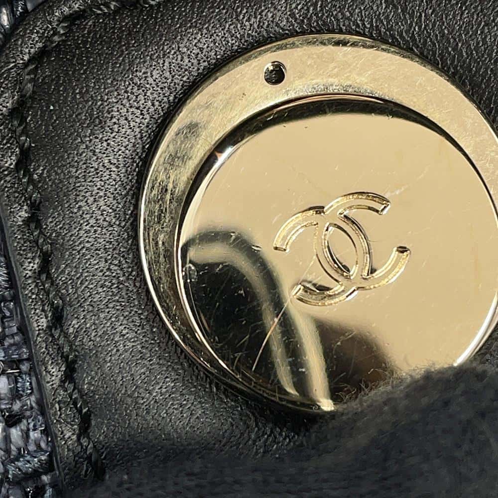 CHANEL Deauville ChainTote Bag GrayA67001 Raffia Leather Size MM