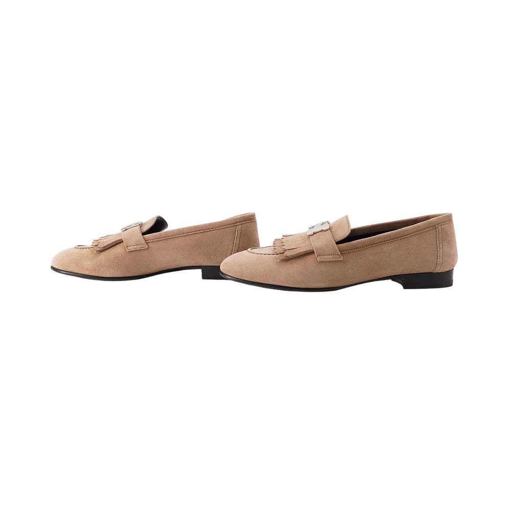 HERMES Mocassins Royale Jasmin Flower suede Size 38