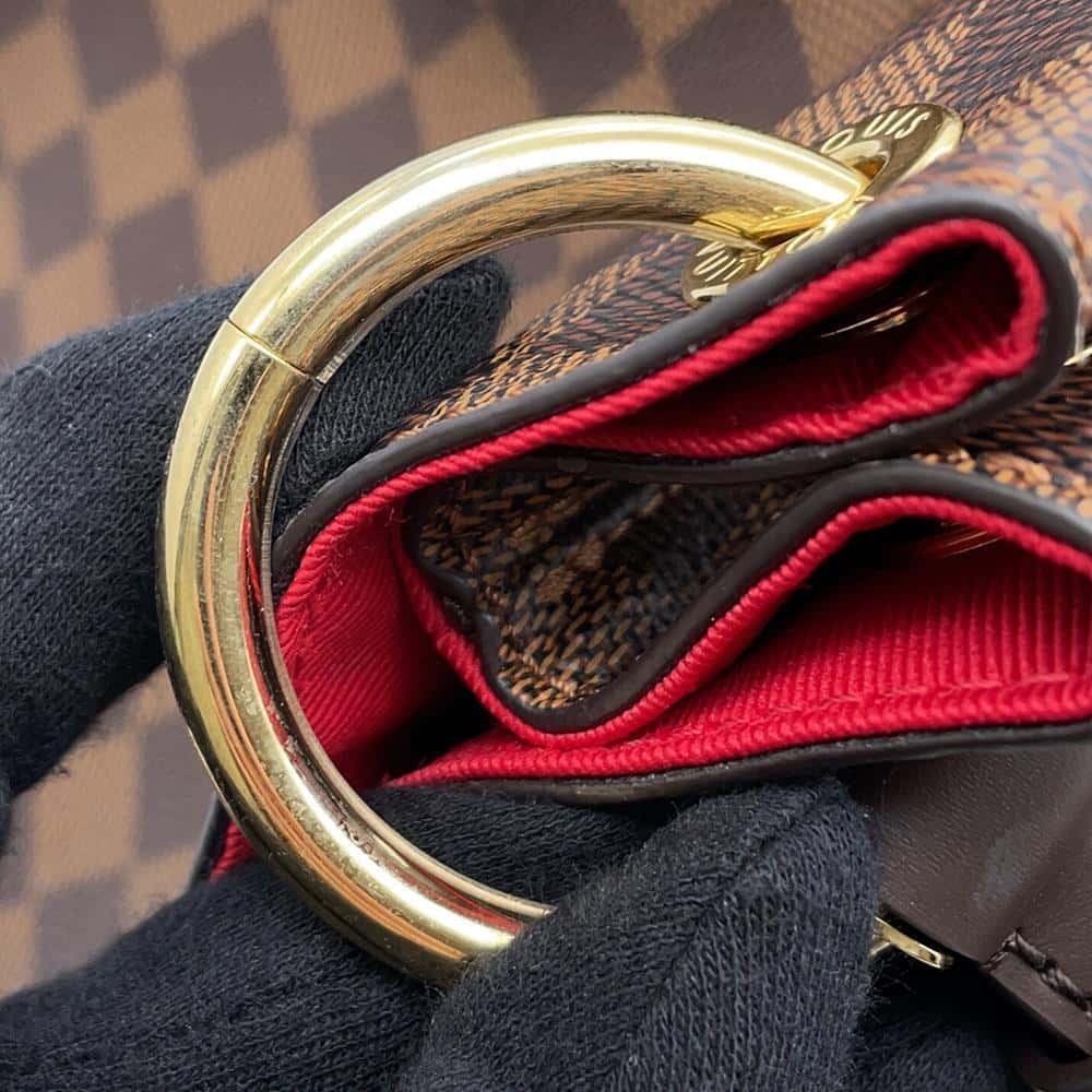 LOUIS VUITTON Graceful RedN44044 Damier Ebene Canvas Size PM