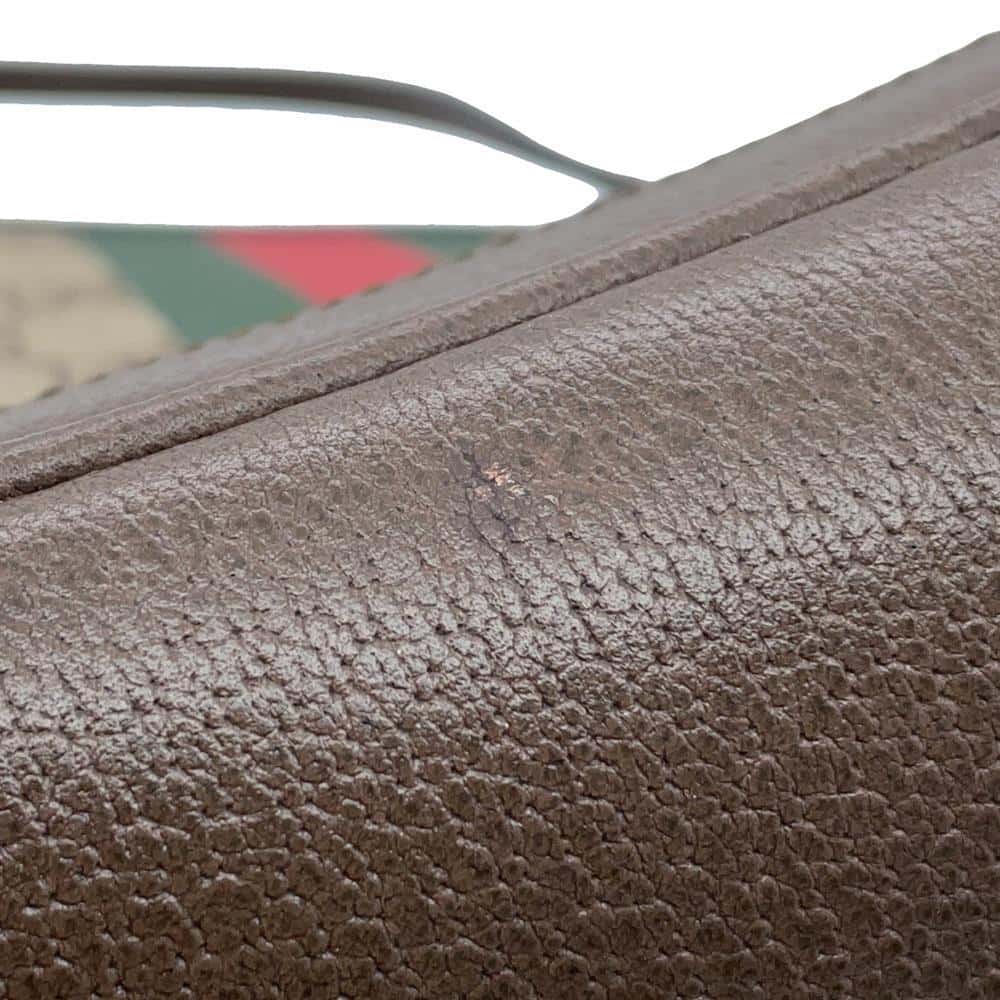 GUCCI Ophidia Tote Bag Beige/Brown726762 GG SupremeCanvas Leather Size Small