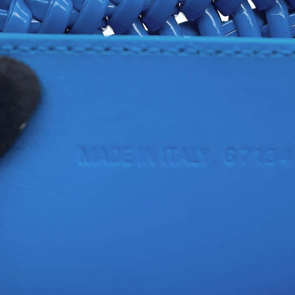 BALENCIAGA Bistro 2WAYBag Blue671342 Patent Leather Size XS