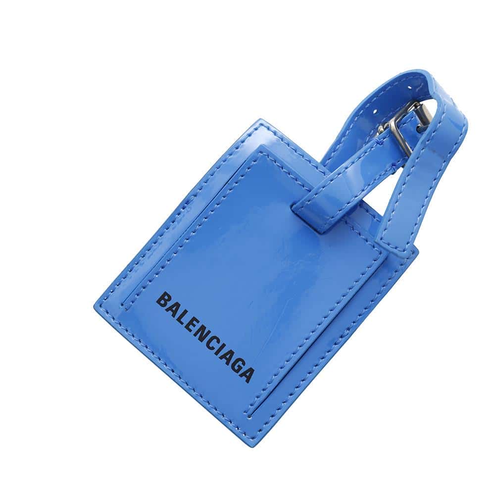 BALENCIAGA Bistro 2WAYBag Blue671342 Patent Leather Size XS