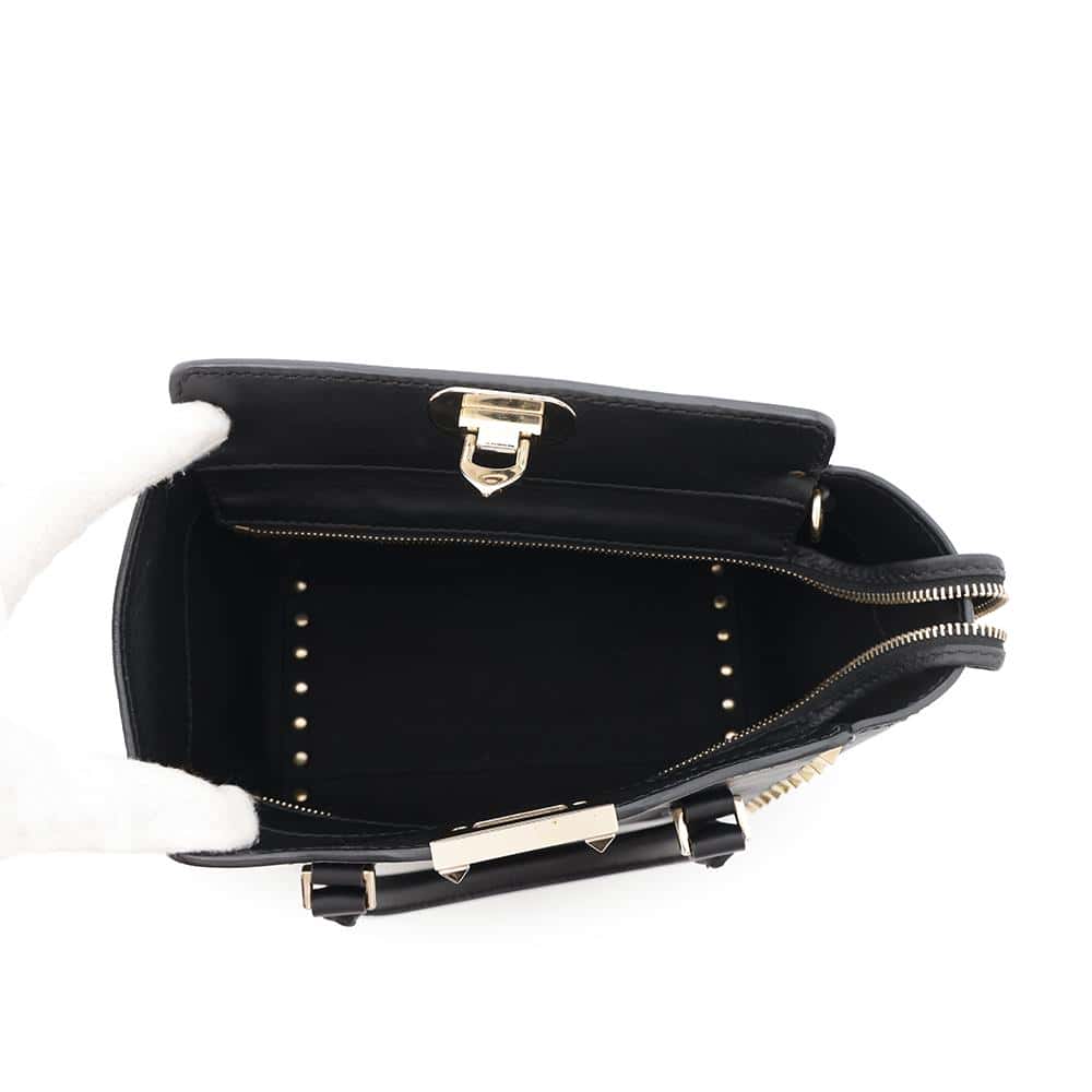 Valentino Garavani Studded 2WAYBag Black Leather