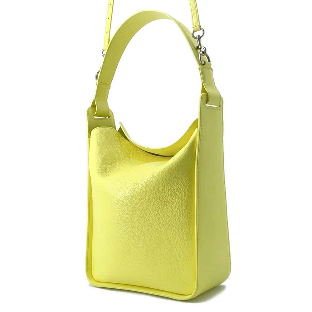 BALENCIAGA TOOL2.0 North South Shoulder Yellow659920 Leather Size Small