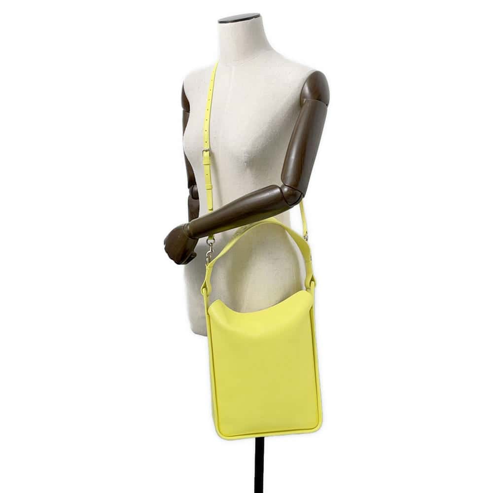 BALENCIAGA TOOL2.0 North South Shoulder Yellow659920 Leather Size Small