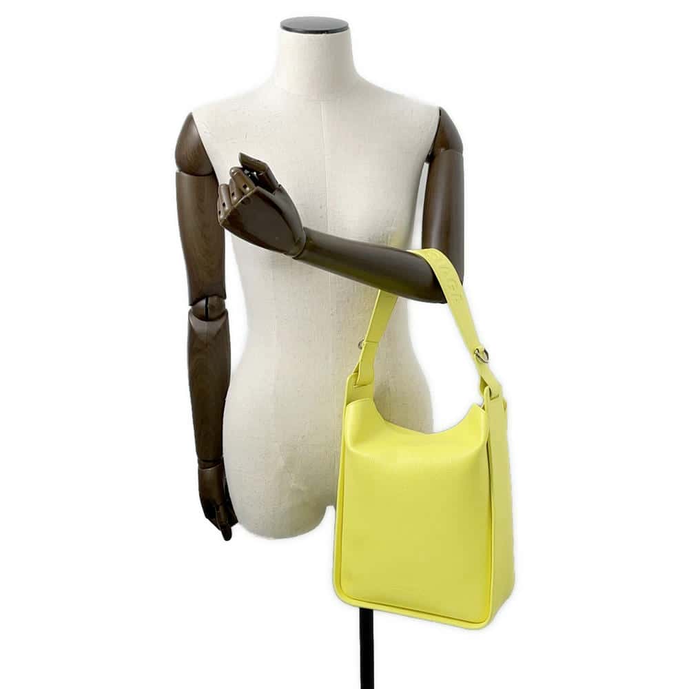 BALENCIAGA TOOL2.0 North South Shoulder Yellow659920 Leather Size Small