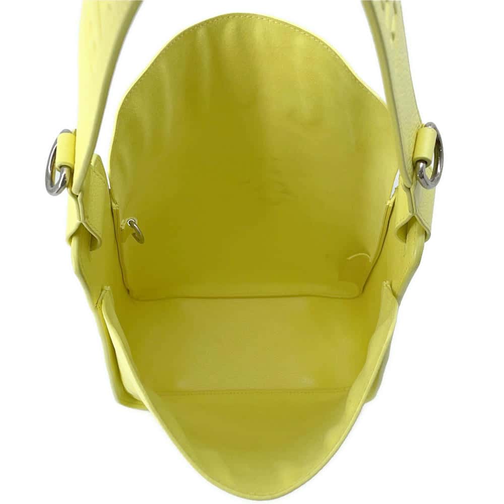 BALENCIAGA TOOL2.0 North South Shoulder Yellow659920 Leather Size Small