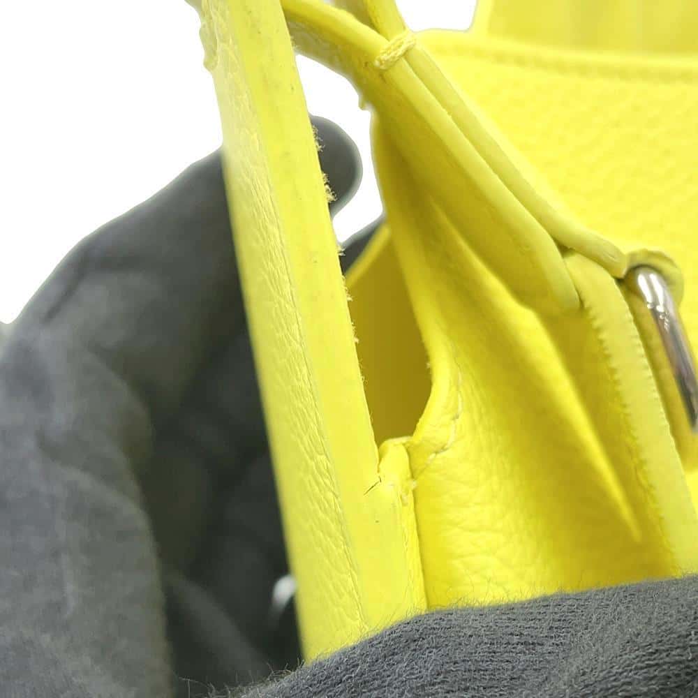 BALENCIAGA TOOL2.0 North South Shoulder Yellow659920 Leather Size Small