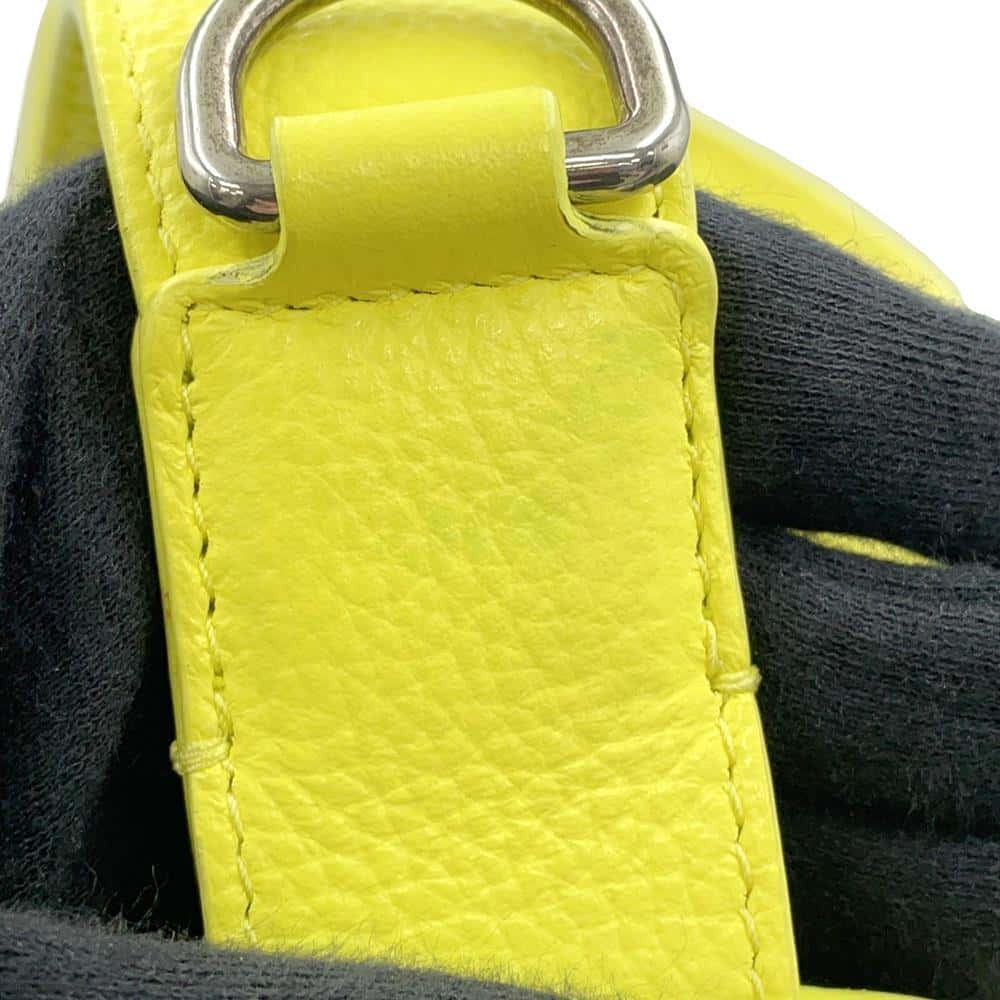 BALENCIAGA TOOL2.0 North South Shoulder Yellow659920 Leather Size Small