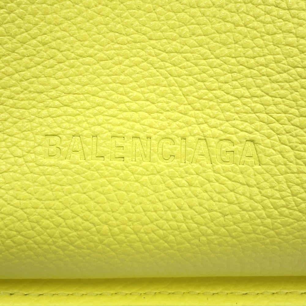 BALENCIAGA TOOL2.0 North South Shoulder Yellow659920 Leather Size Small