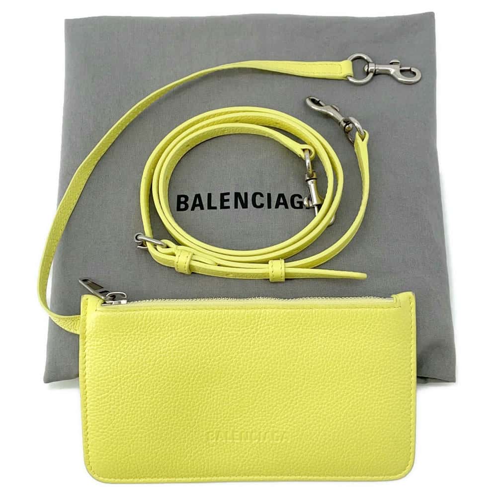 BALENCIAGA TOOL2.0 North South Shoulder Yellow659920 Leather Size Small