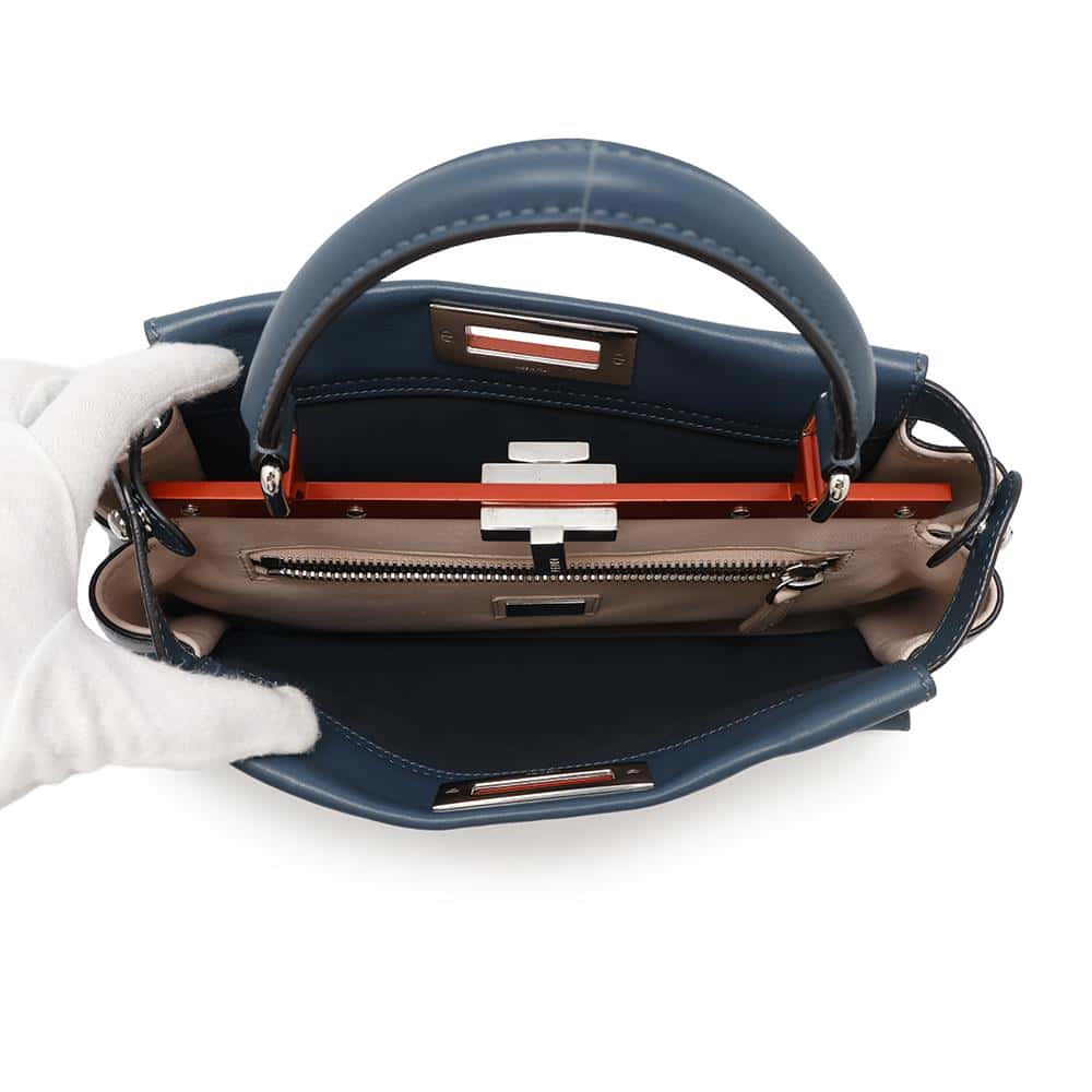 FENDI Peekaboo 2WAYBag Dark Blue8BN290 Leather Size regular
