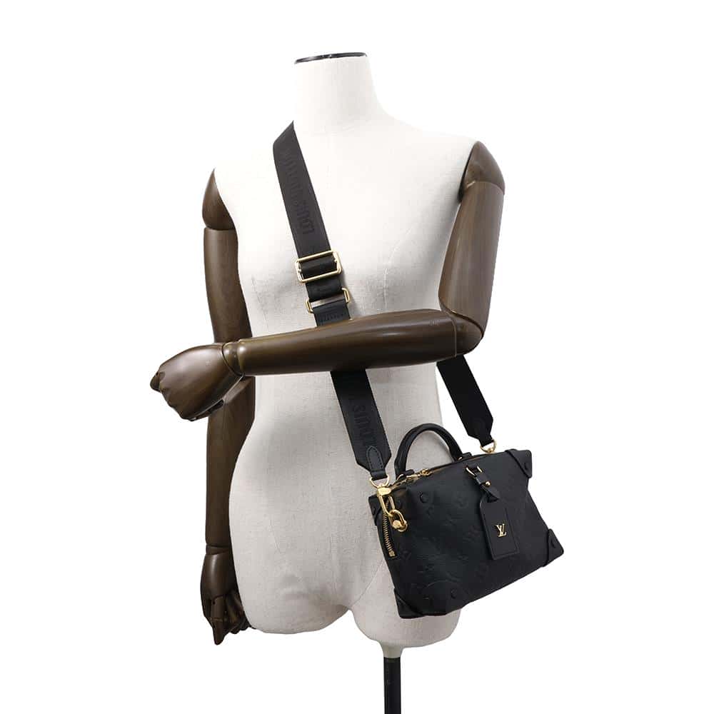 LOUIS VUITTON Petite Malle Souple NoirM45393 Monogram Empreinte Leather