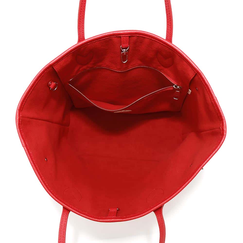 LOUIS VUITTON Neverfull RougeBlancM46422 Monogram Empreinte Leather Infinity Dot Size MM