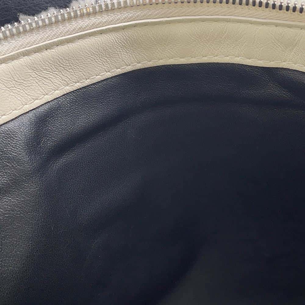 BALENCIAGA Shearling Clutch Bag White/Black492681 Mouton