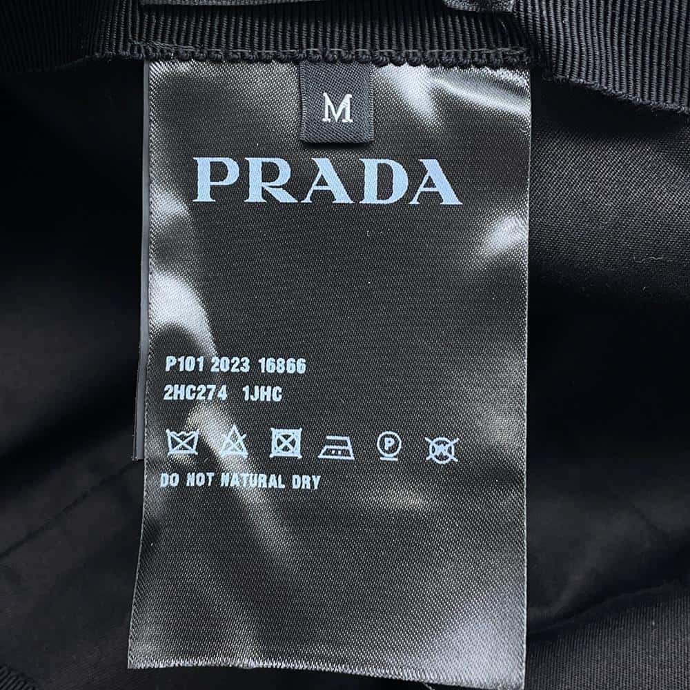 PRADA Corduroy cap Size M Black2HC274 Cotton100%