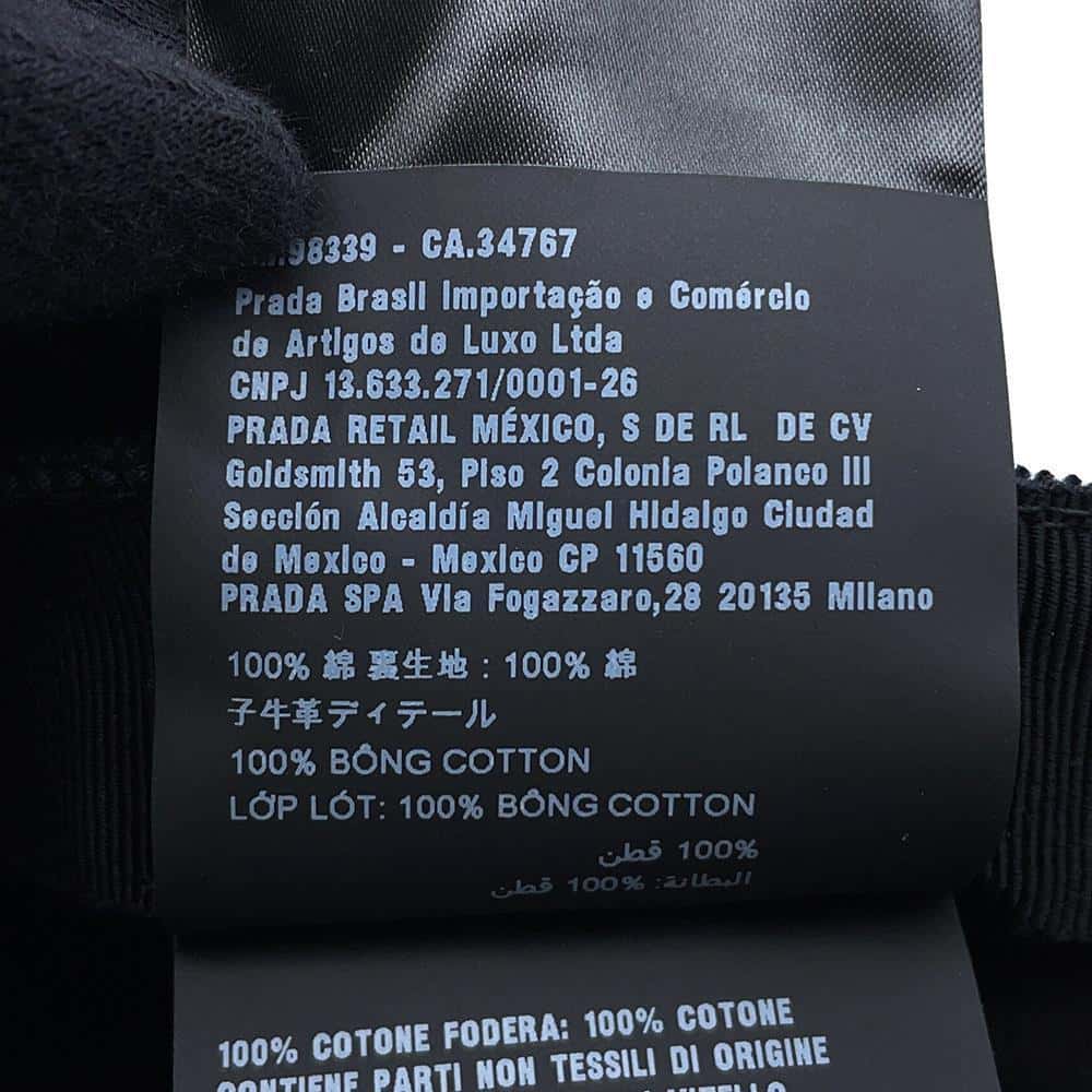 PRADA Corduroy cap Size M Black2HC274 Cotton100%