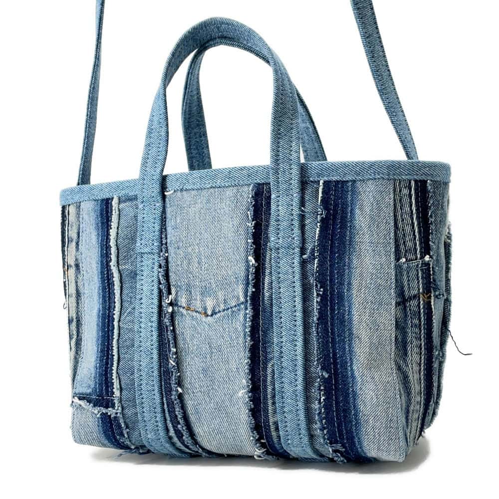 BALENCIAGA Barbes 2WAYBag Blue671404 Denim Size Small