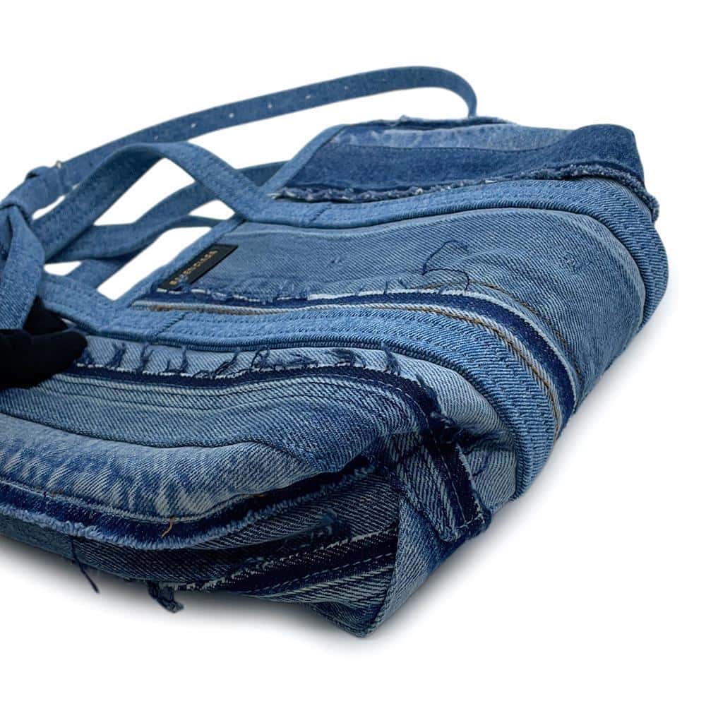 BALENCIAGA Barbes 2WAYBag Blue671404 Denim Size Small