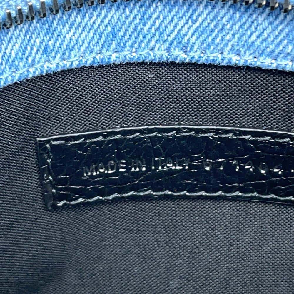 BALENCIAGA Barbes 2WAYBag Blue671404 Denim Size Small