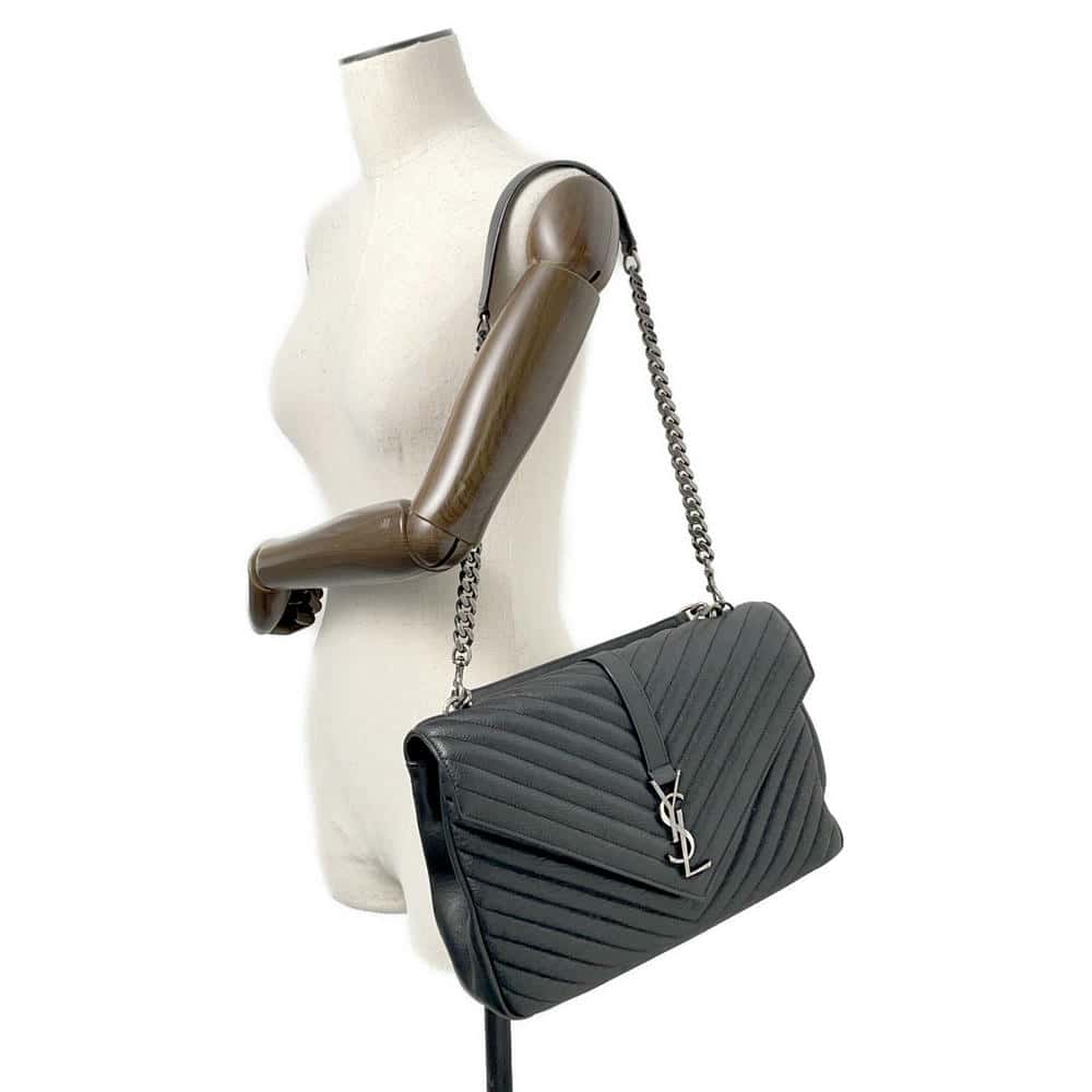 SAINT LAURENT PARIS College 2way Bag Black600278 Leather
